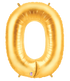 Betallic 40" Megaloon Number Gold Foil Shape