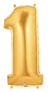 Betallic 40" Megaloon Number Gold Foil Shape