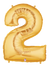 Betallic 40" Megaloon Number Gold Foil Shape
