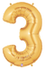 Betallic 40" Megaloon Number Gold Foil Shape