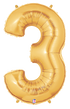 Betallic 40" Megaloon Number Gold Foil Shape