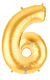 Betallic 40" Megaloon Number Gold Foil Shape