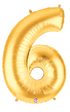 Betallic 40" Megaloon Number Gold Foil Shape