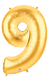 Betallic 40" Megaloon Number Gold Foil Shape