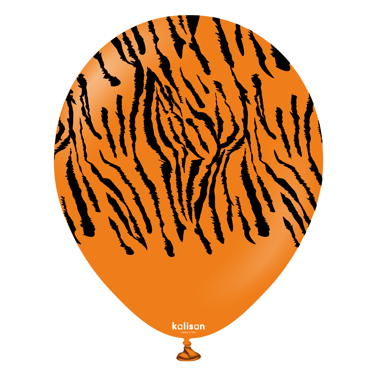 Kalisan Safari Tiger Print White Orange (Black Print)