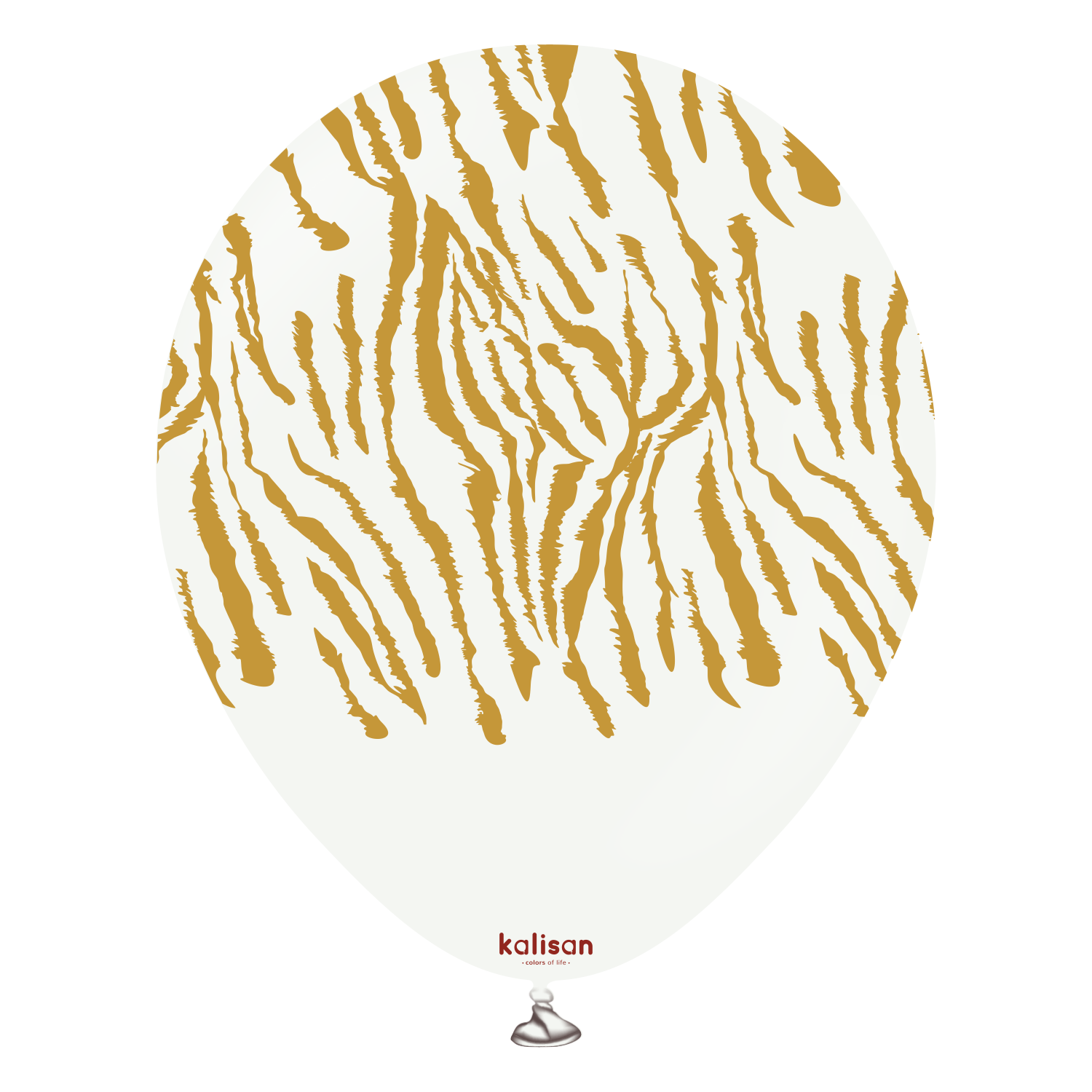 Kalisan Safari Tiger Print White (Gold Print)