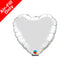 Qualatex 9" Silver Heart Each