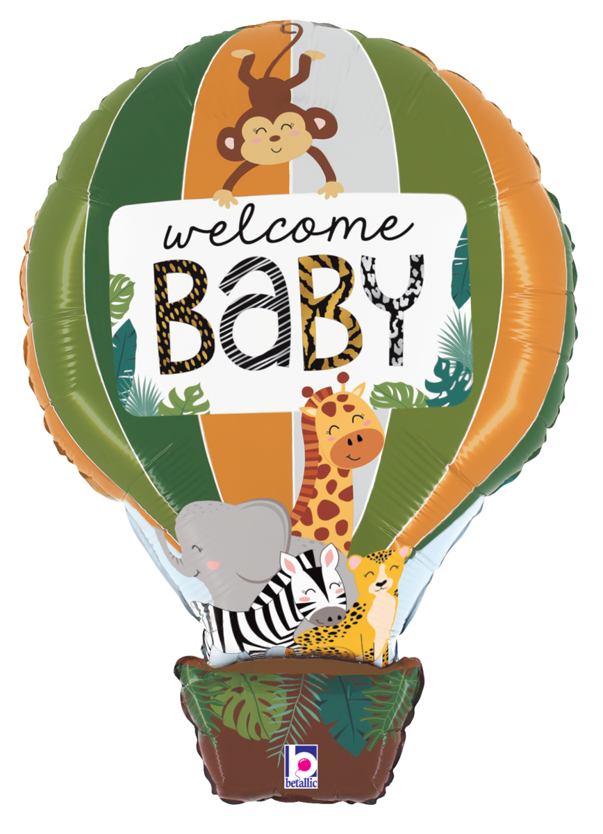 Betallic 24" Jungle Animals Welcome Baby