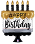 Betallic 28" Satin Metallic Birthday Cake