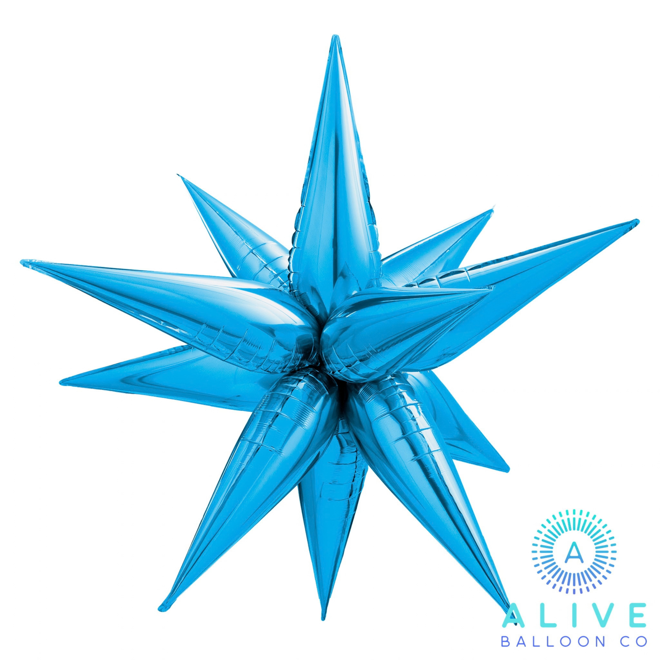 Alive Balloon Co 40" Starburst Blue
