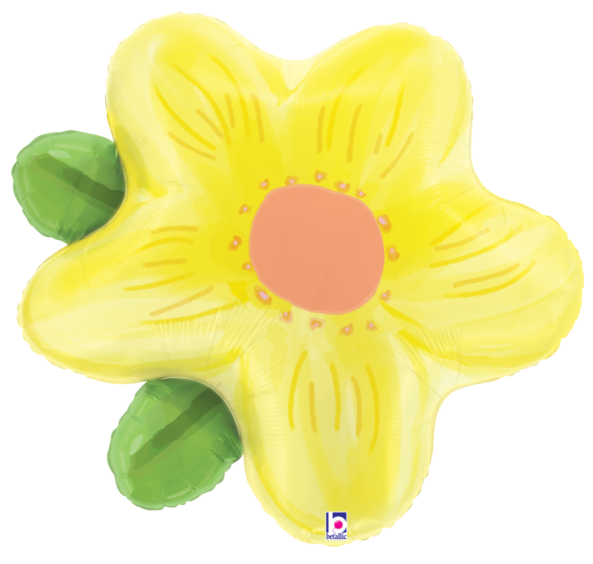 Betallic 30" Yellow Watercolor Flower
