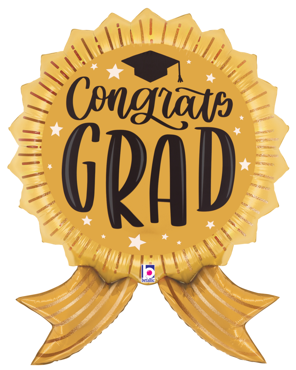 Betallic 35" Congrats Grad Gold Ribbon