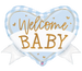 Betallic 28" Blue Gingham Baby Heart Banner