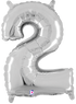 Betallic 40" Megaloon Silver Numbers 0 to 9