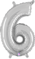 Betallic 40" Megaloon Silver Numbers 0 to 9