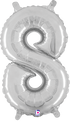 Betallic 40" Megaloon Silver Numbers 0 to 9
