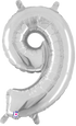 Betallic 40" Megaloon Silver Numbers 0 to 9