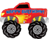 Betallic 34" Monster Happy Birthday Truck