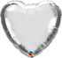 36" Silver Heart Pack of 5