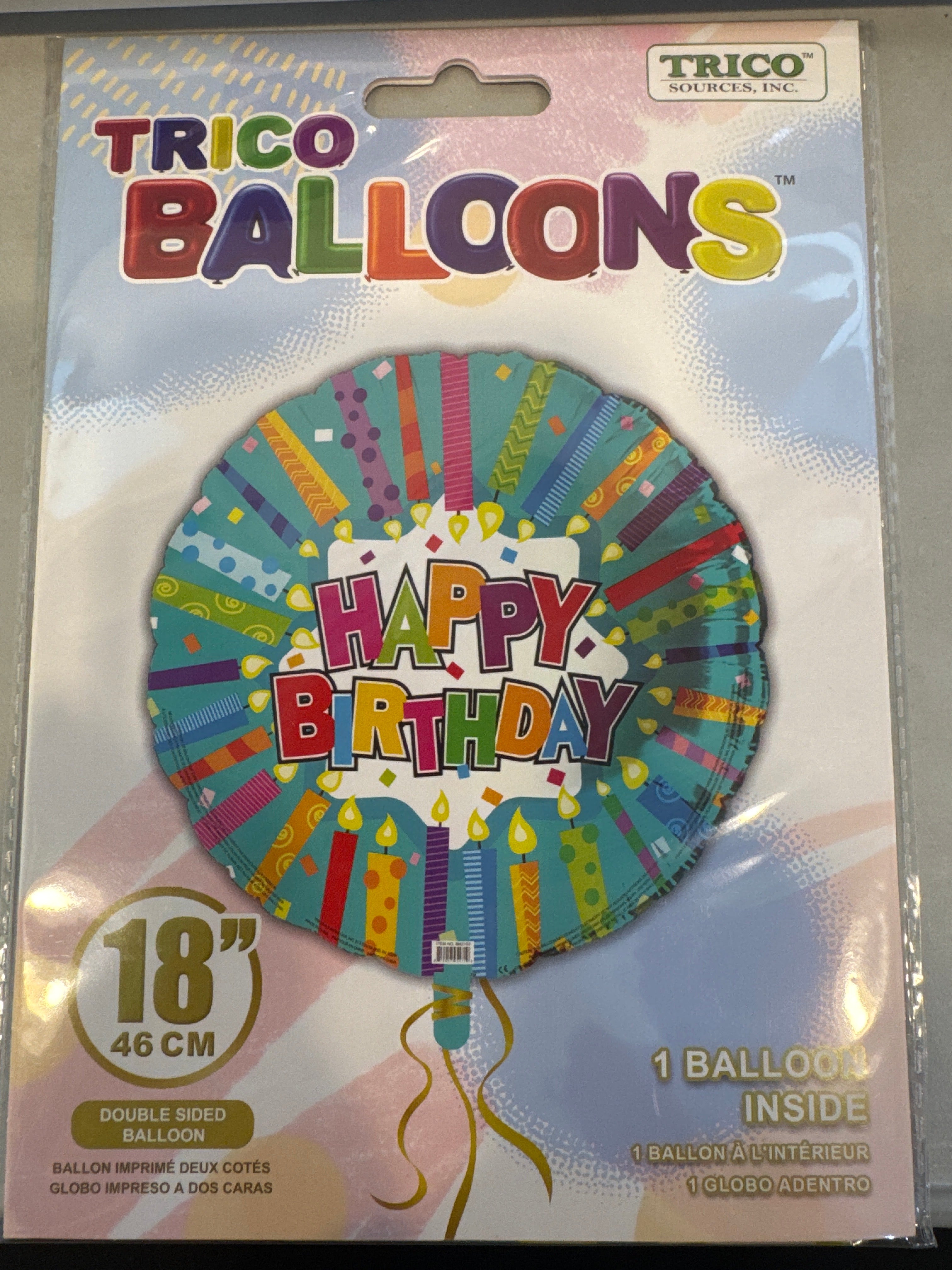 18" HAPPY BIRTHDAY FOIL BALLOON