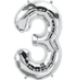 16" Number Silver