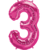 16" Number Hot Pink