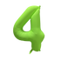 40" Number Neon Green