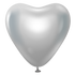 Kalisan 12" Heart Mirror Silver