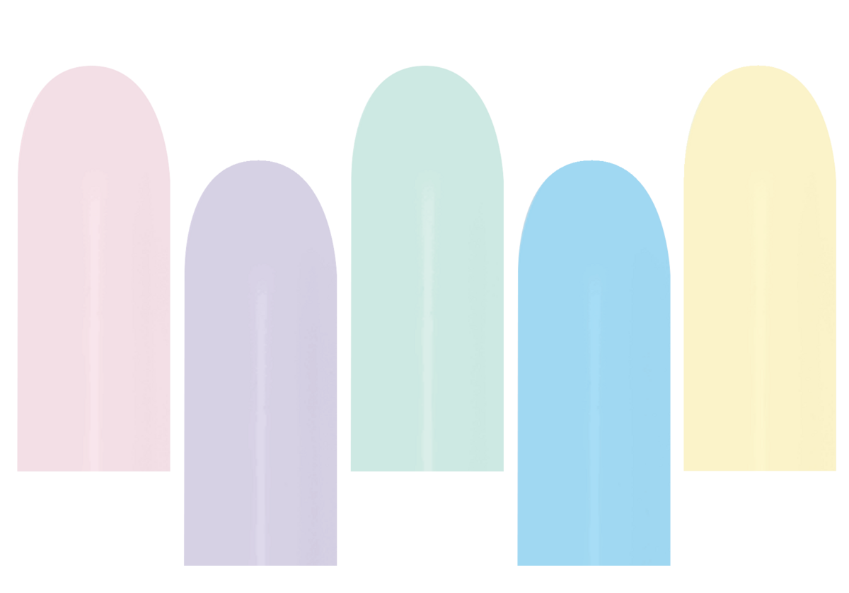Sempertex 260 Pastel Matte Assorted Nozzle Up