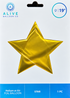 Alive Balloon Co 19" Star Chrome (Matte) Gold