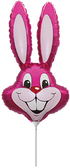 Flexmetal 16" Mini Fuchsia Bunny Rabbit Head Foil