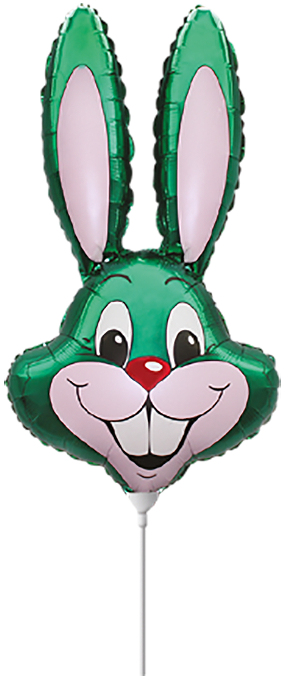 Flexmetal 16" Mini Green Bunny Rabbit Head Foil