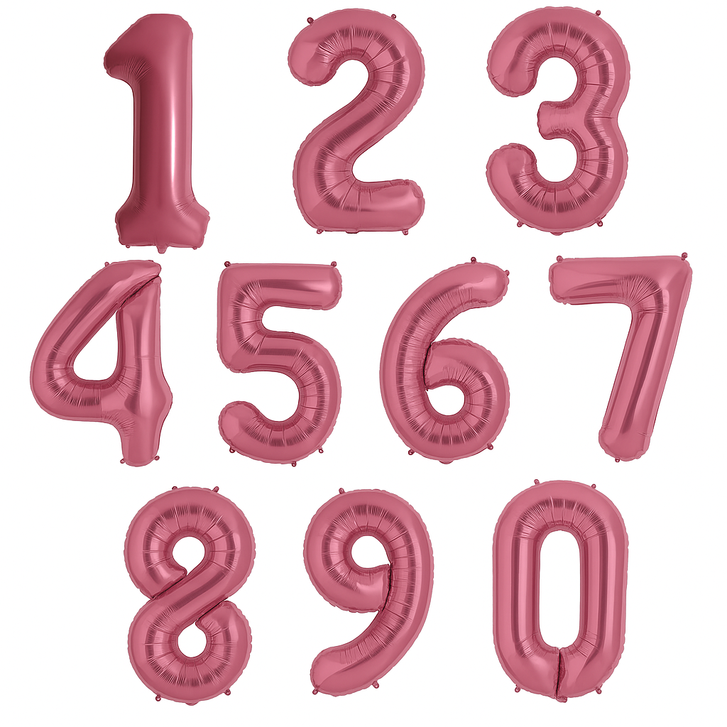 34" Number Baby Pink