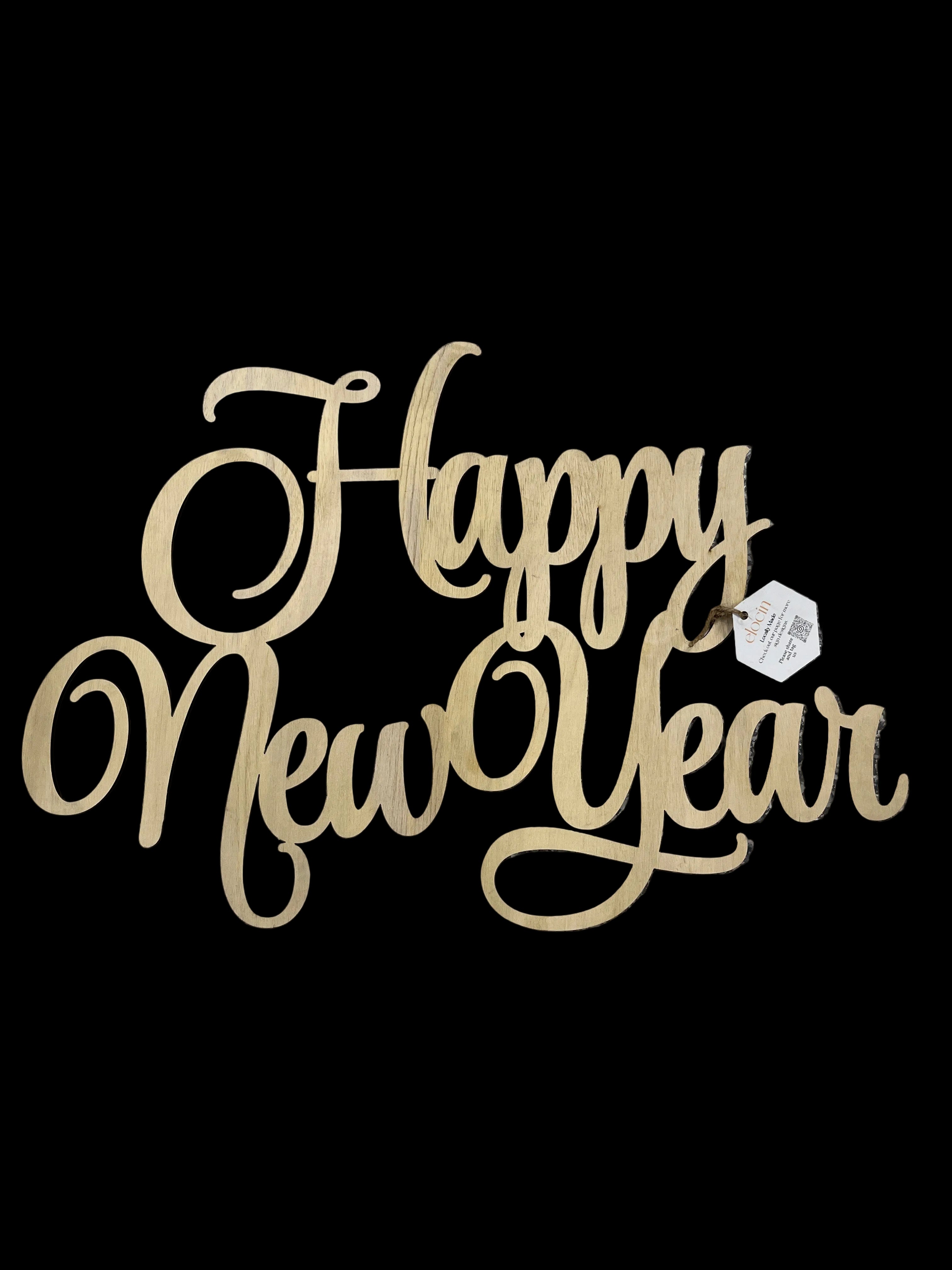 Happy New Year Wooden Sign (Local Pick-up Only)