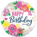 Anagram 18" Satin Artful Floral Birthday