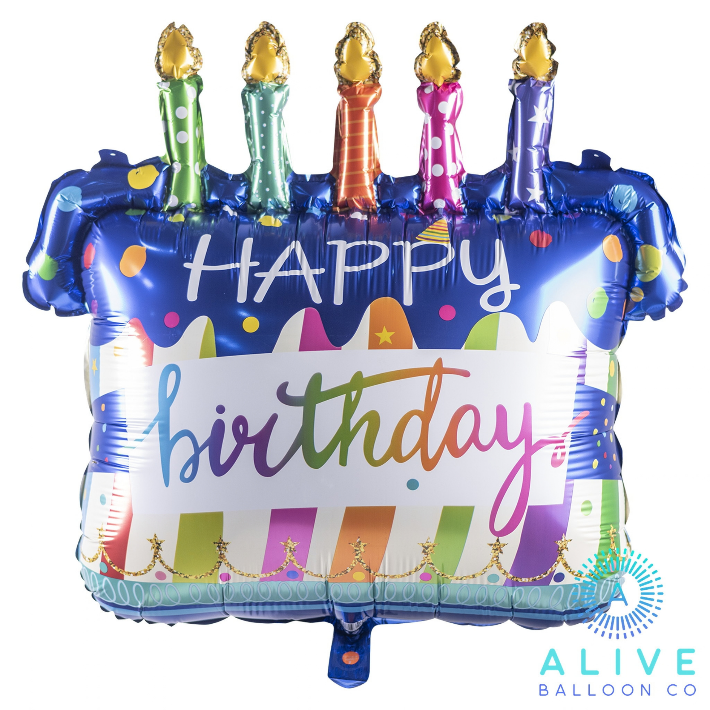Alive Balloon Co 31" Happy Birthday Cake and Candles