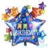 Alive Balloon Co 34" Happy Birthday Multi Star