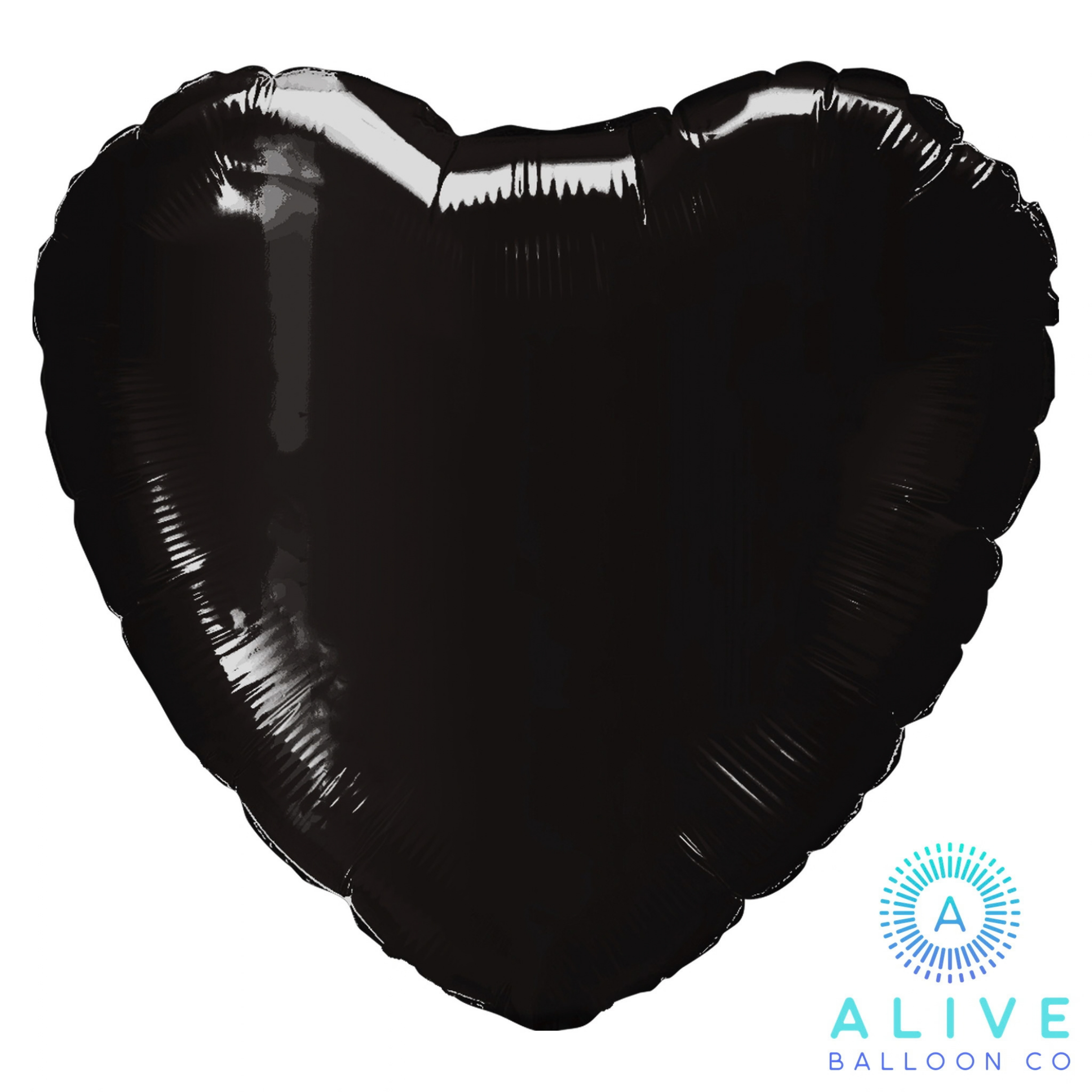 Alive Balloon Co 10" Heart Black