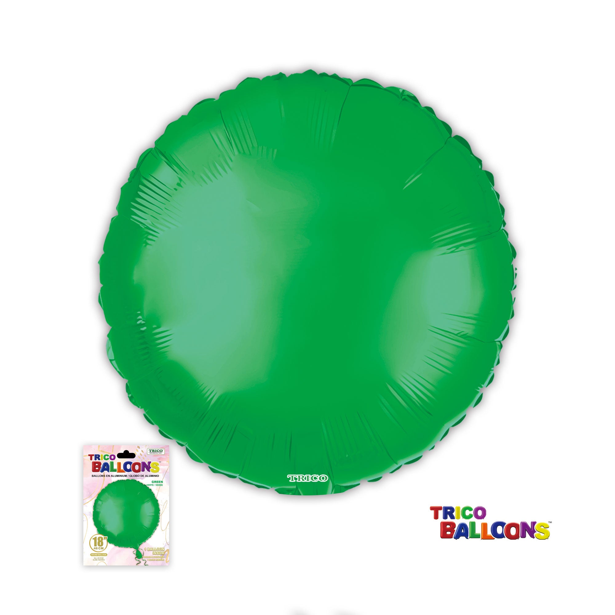 18" ROUND FOIL BALLOON - GREEN
