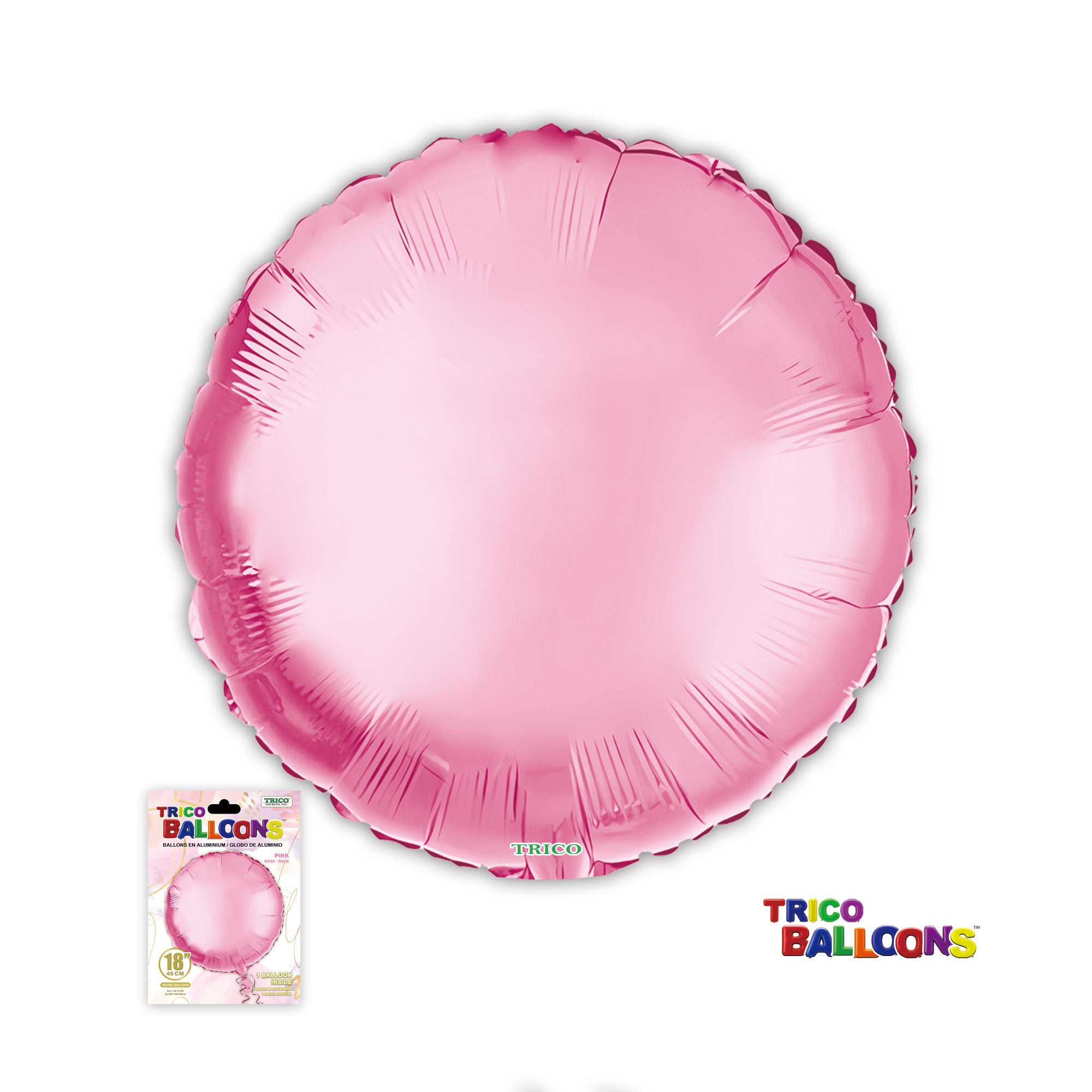 18" ROUND FOIL BALLOON - PINK