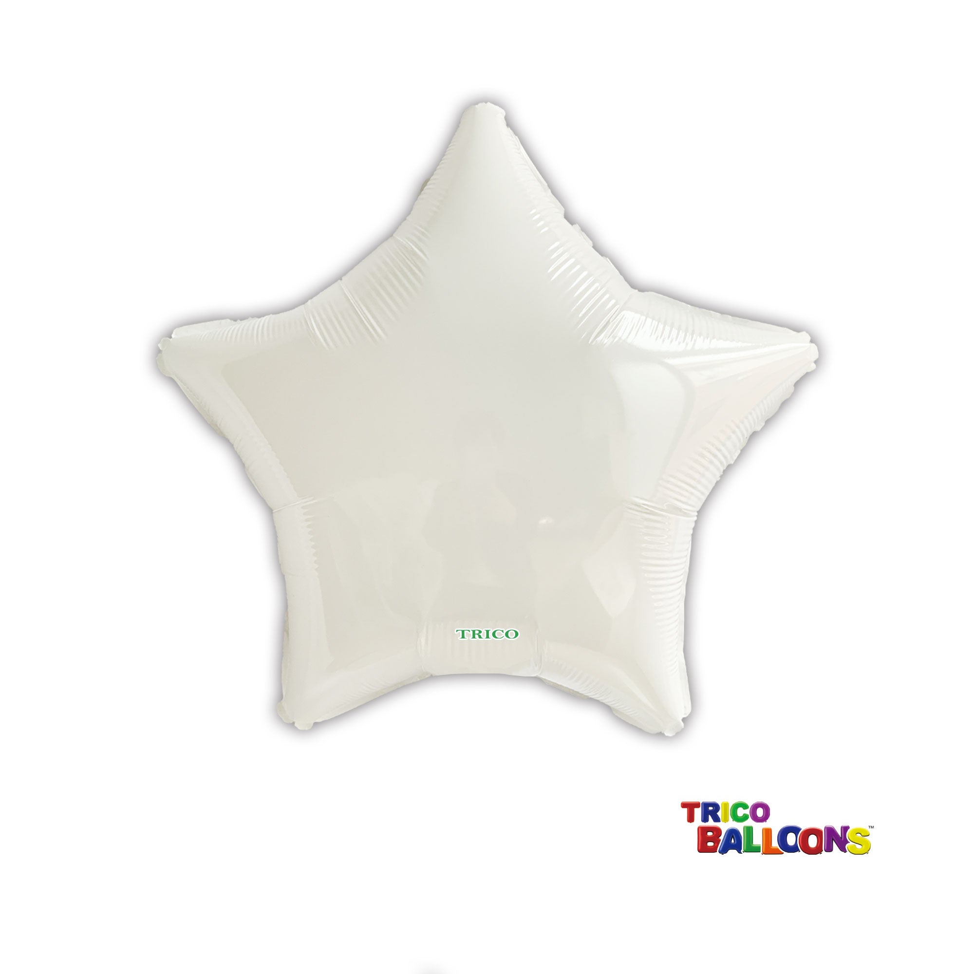 18" STAR NON-METALLIC BALLOON - PASTEL WHITE