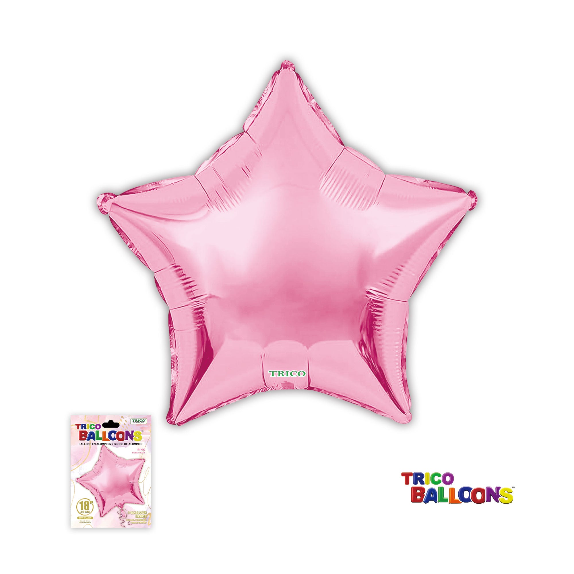 18" STAR FOIL BALLOON - PINK