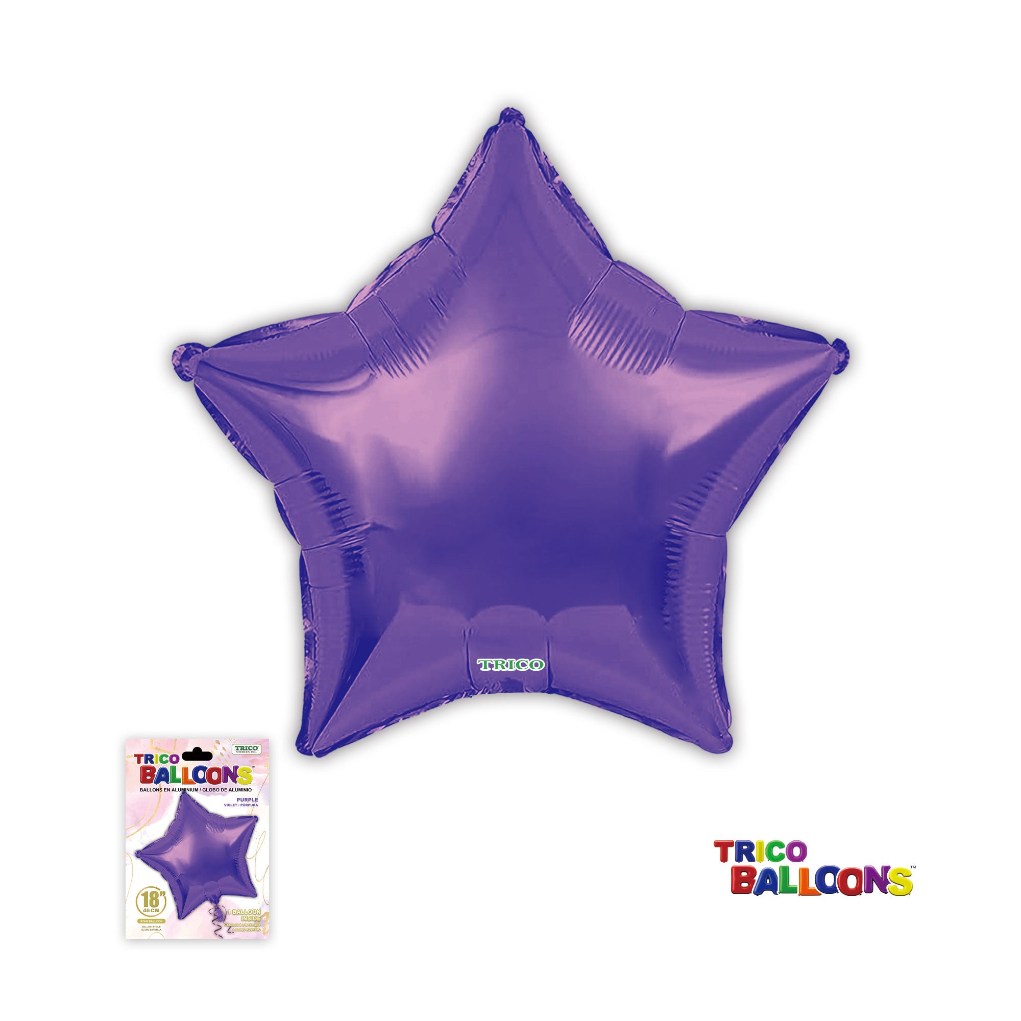 18" STAR FOIL BALLOON - PURPLE