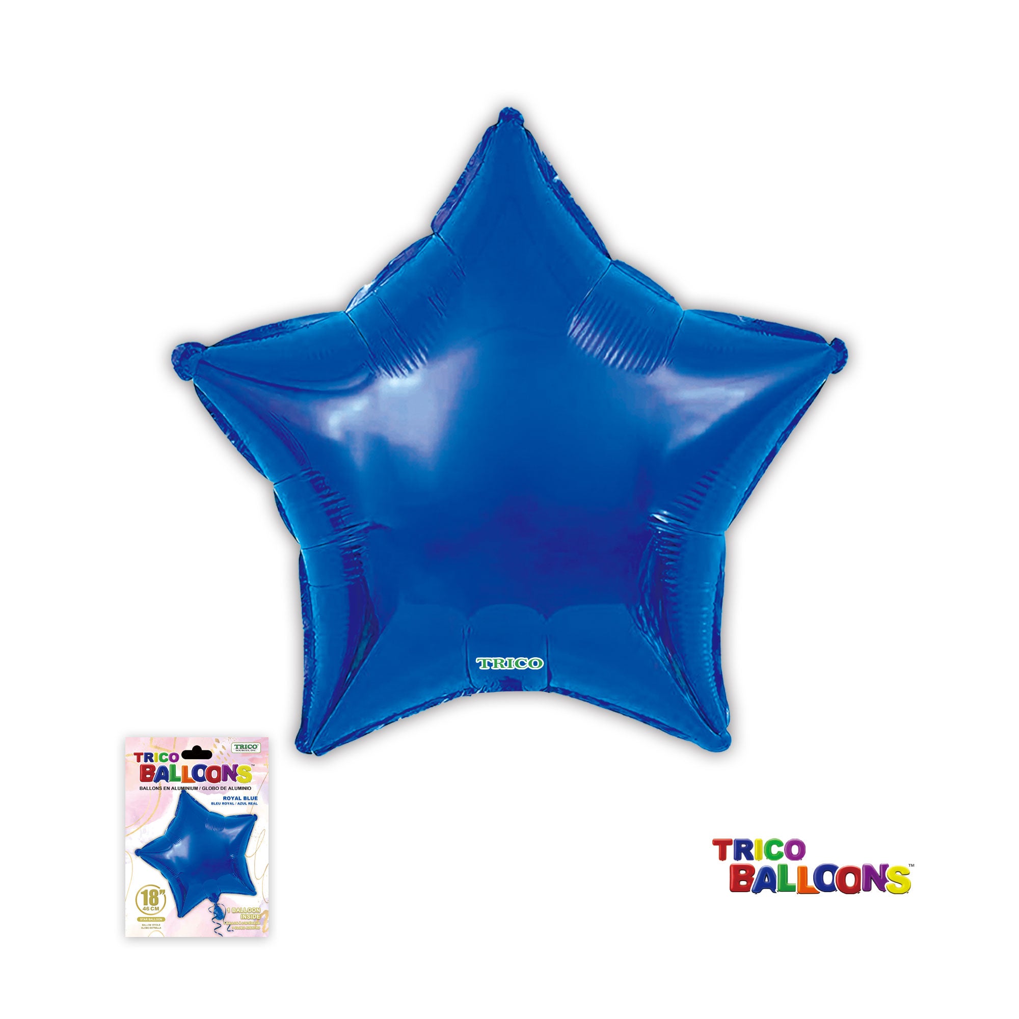 18" STAR FOIL BALLOON - ROYAL BLUE