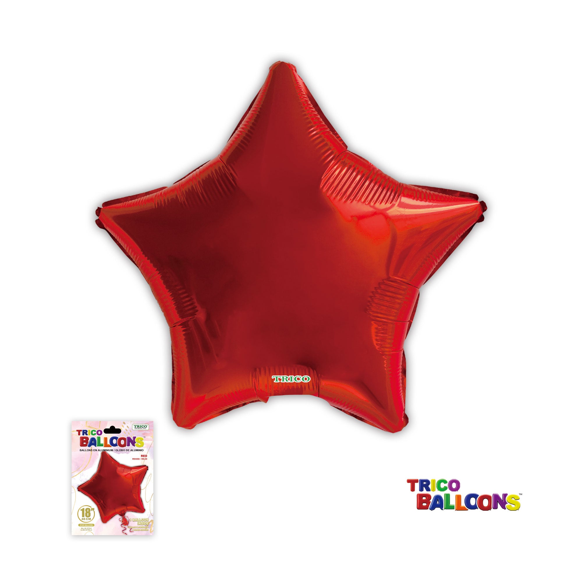 18" STAR FOIL BALLOON - RED