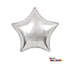 18" STAR FOIL BALLOON - MATTE SILVER