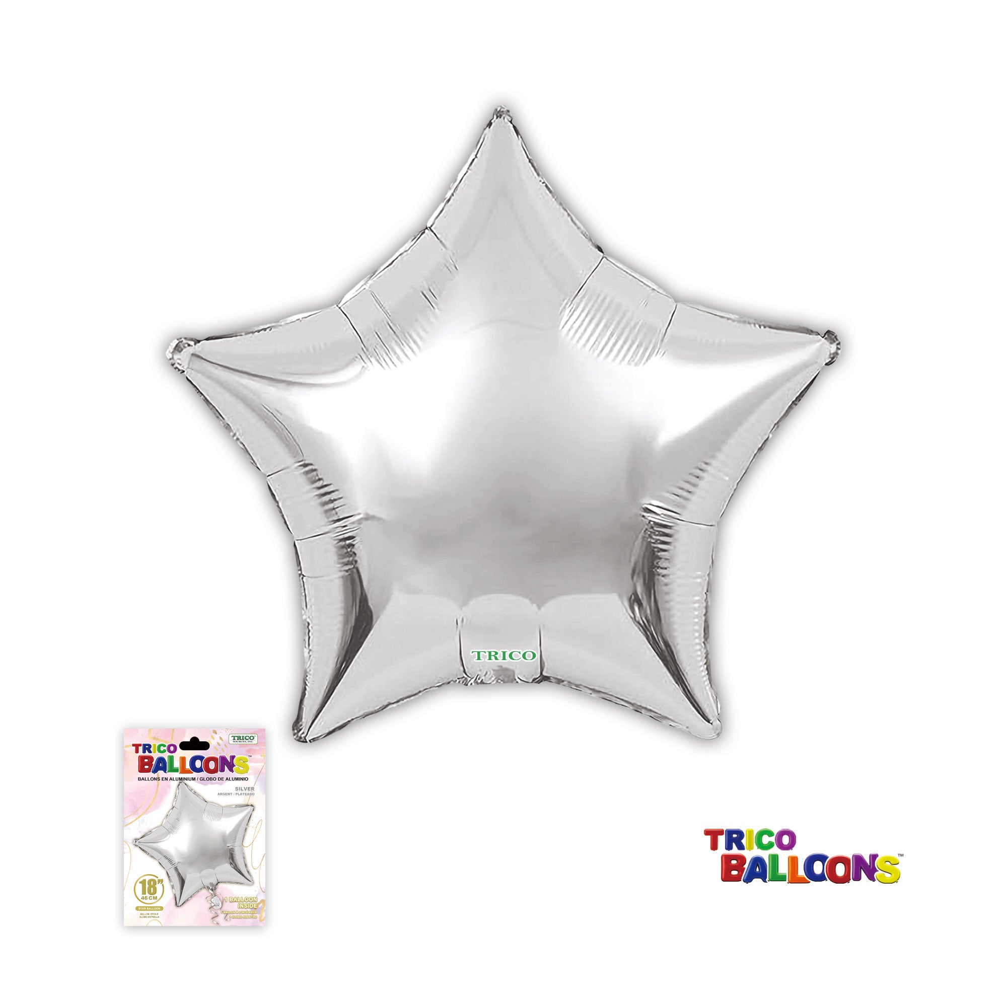18" STAR FOIL BALLOON - SILVER