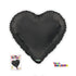 18" HEART FOIL BALLOON - BLACK