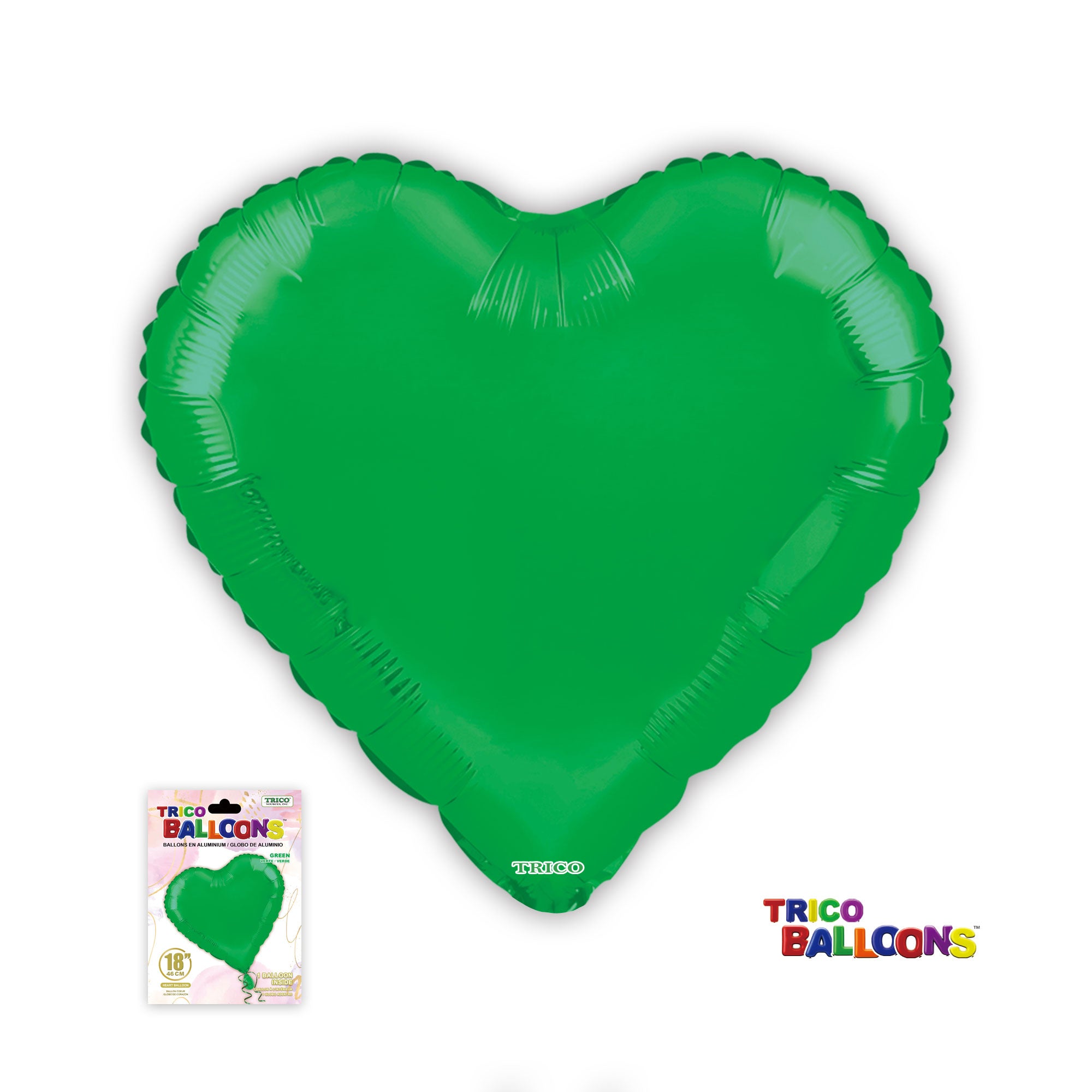 18" HEART FOIL BALLOON - GREEN