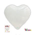 18" HEART NON-METALLIC BALLOON - PASTEL WHITE